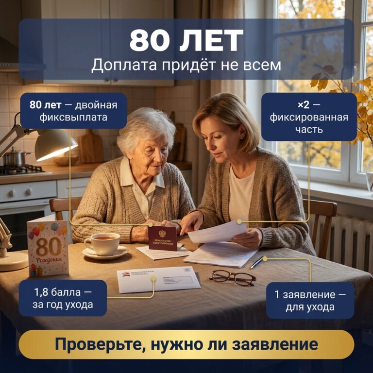 Доплата к пенсии после 80 лет: придёт сама, но не всем