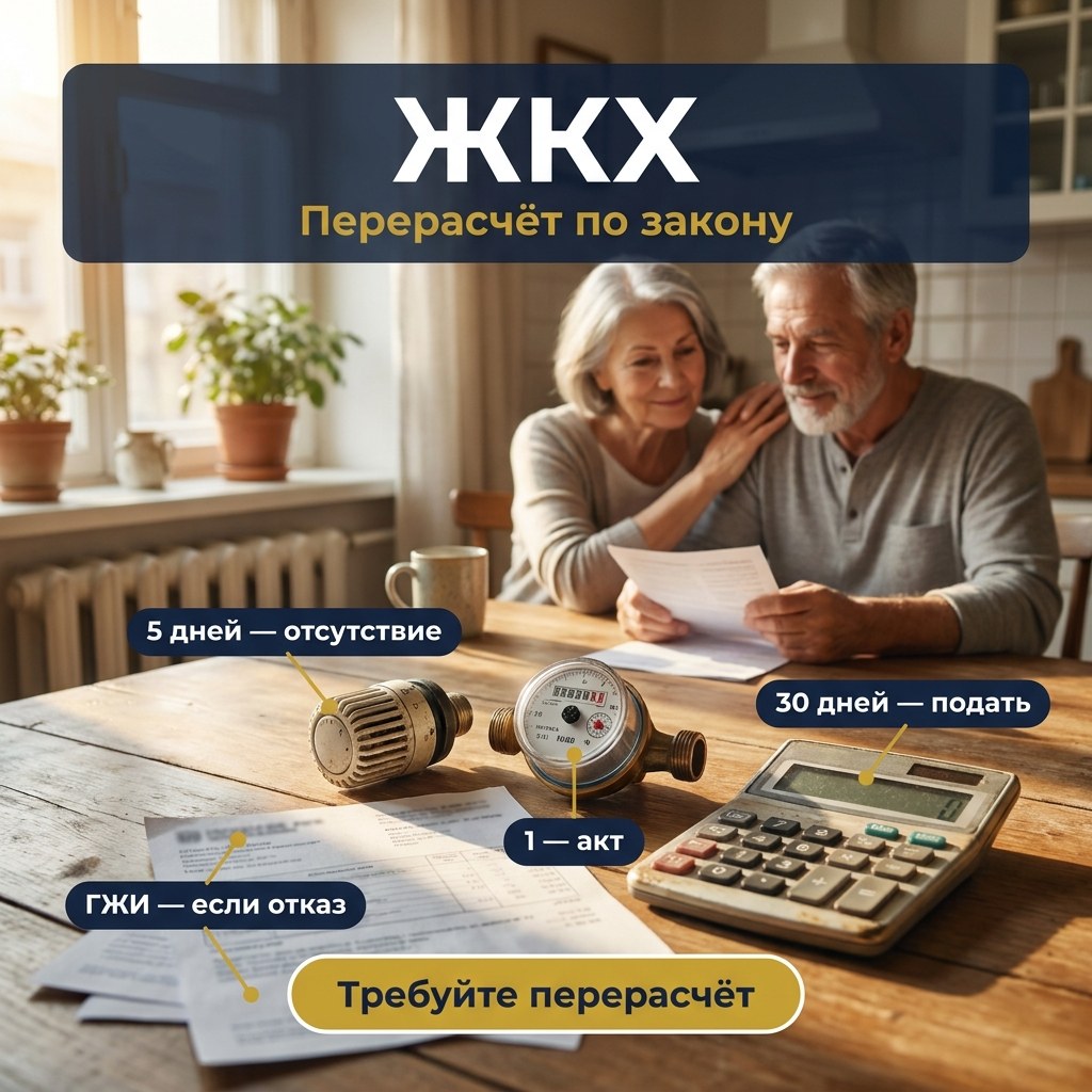 Перерасчёт за ЖКХ: когда управляющая компания обязана вернуть деньги